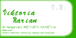 viktoria marian business card